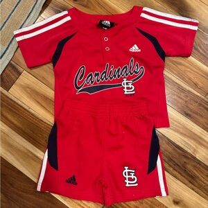 Adidas Baby Red St Louis Cardinals Jersey Set